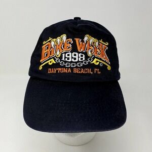VTG 1998 Bike Week Daytona Beach Florida Snapback Hat Motorcycle Chain Claws 90s